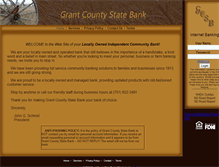 Tablet Screenshot of grantcountystatebank.com